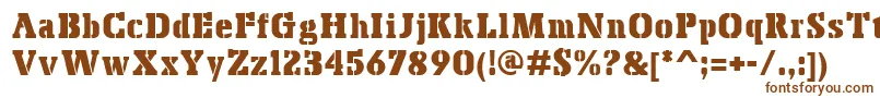 BoskoStencil Font – Brown Fonts on White Background