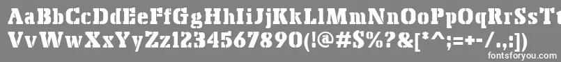 More about BoskoStencil Font BoskoStencil Font – White Fonts on Gray Background