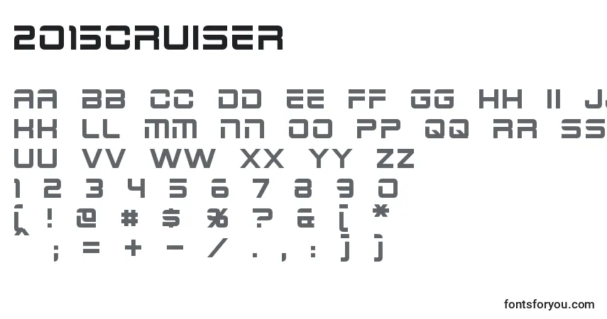 Czcionka 2015Cruiser – alfabet, cyfry, specjalne znaki