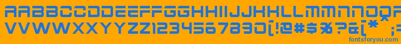 2015Cruiser Font – Blue Fonts on Orange Background