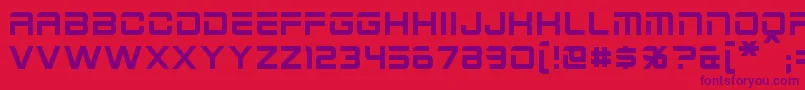 2015Cruiser Font – Purple Fonts on Red Background