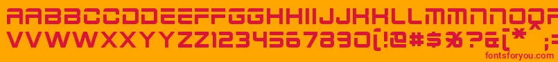2015Cruiser Font – Red Fonts on Orange Background