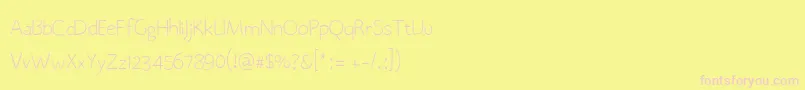 Zalight Font – Pink Fonts on Yellow Background