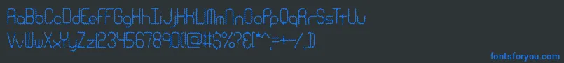 RavenousCaterpillarBrk Font – Blue Fonts on Black Background
