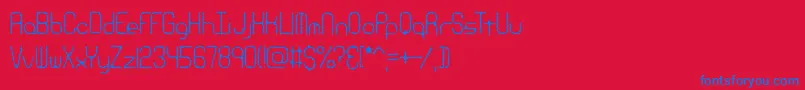 RavenousCaterpillarBrk Font – Blue Fonts on Red Background