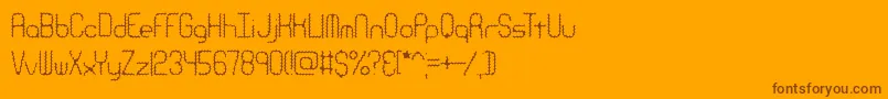 Fonte RavenousCaterpillarBrk – fontes marrons em um fundo laranja