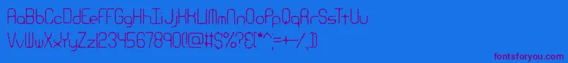 RavenousCaterpillarBrk Font – Purple Fonts on Blue Background