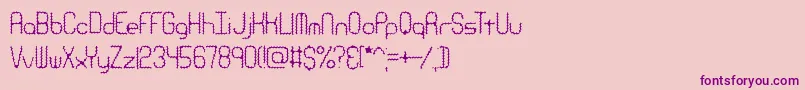 RavenousCaterpillarBrk-Schriftart – Violette Schriften auf rosa Hintergrund