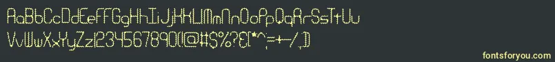 フォントRavenousCaterpillarBrk – 黒い背景に黄色の文字