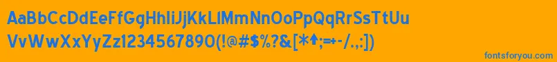 Bluebold Font – Blue Fonts on Orange Background