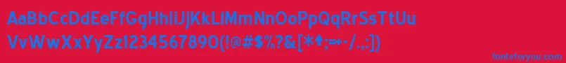 Шрифт Bluebold – синие шрифты на красном фоне