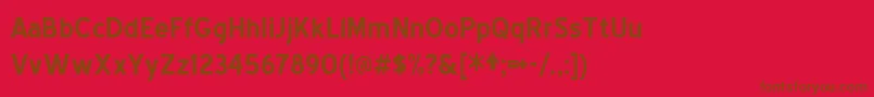 フォントBluebold – 赤い背景に茶色の文字