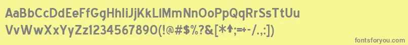 Bluebold Font – Gray Fonts on Yellow Background