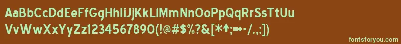 Bluebold-fontti – vihreät fontit ruskealla taustalla