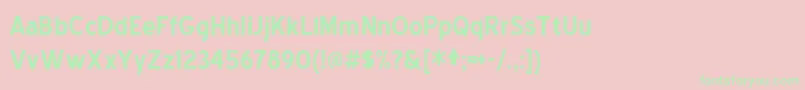 Bluebold-Schriftart – Grüne Schriften auf rosa Hintergrund