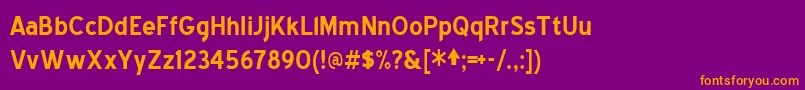 Bluebold Font – Orange Fonts on Purple Background