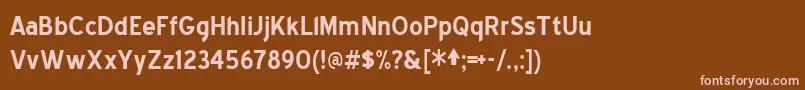 Шрифт Bluebold – розовые шрифты на коричневом фоне