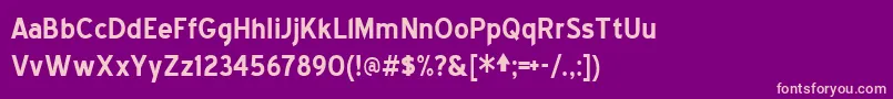 Bluebold Font – Pink Fonts on Purple Background