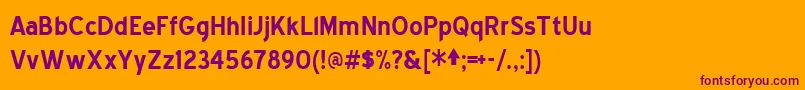 Bluebold Font – Purple Fonts on Orange Background