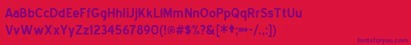 Bluebold Font – Purple Fonts on Red Background