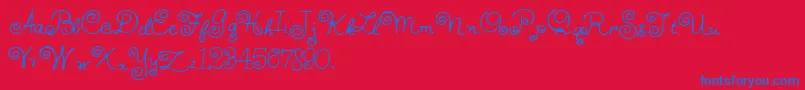 fuente HffWhirlyWhorl – Fuentes Azules Sobre Fondo Rojo