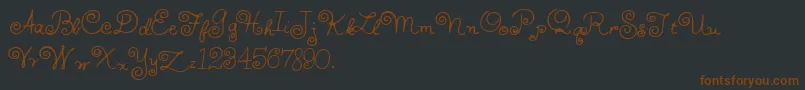 HffWhirlyWhorl Font – Brown Fonts on Black Background