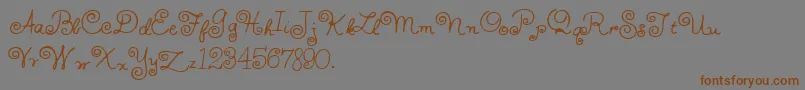 HffWhirlyWhorl-fontti – ruskeat fontit harmaalla taustalla