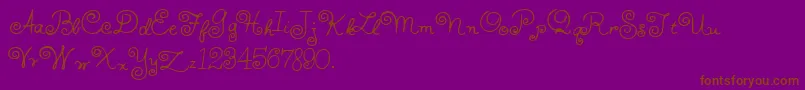 HffWhirlyWhorl-Schriftart – Braune Schriften auf violettem Hintergrund