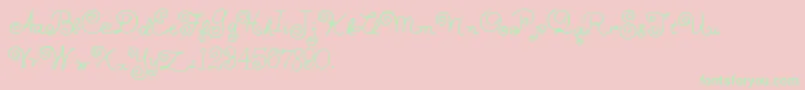 HffWhirlyWhorl Font – Green Fonts on Pink Background