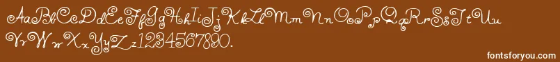 HffWhirlyWhorl Font – White Fonts on Brown Background