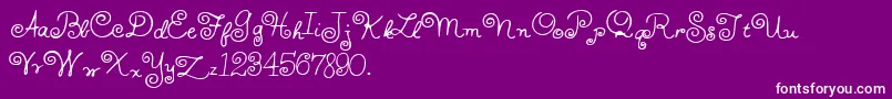 fuente HffWhirlyWhorl – Fuentes Blancas Sobre Fondo Morado