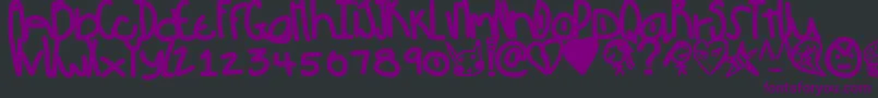 Шрифт Pow – фиолетовые шрифты на чёрном фоне