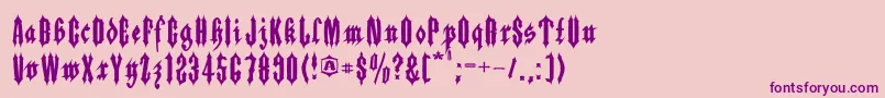 Applesauce08 Font – Purple Fonts on Pink Background