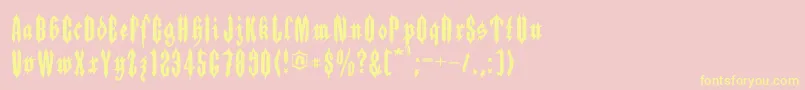 Applesauce08-Schriftart – Gelbe Schriften auf rosa Hintergrund