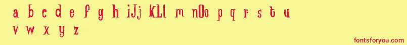 LadyJaneOldFreeVersion Font – Red Fonts on Yellow Background