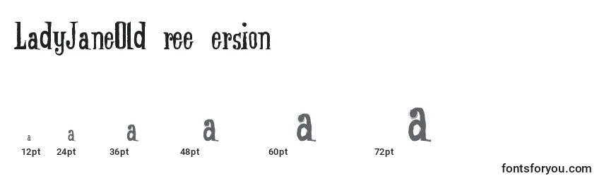 LadyJaneOldFreeVersion Font Sizes