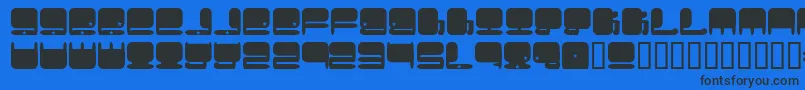 Plumbum Font – Black Fonts on Blue Background
