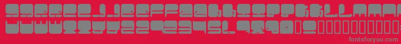 Plumbum Font – Gray Fonts on Red Background