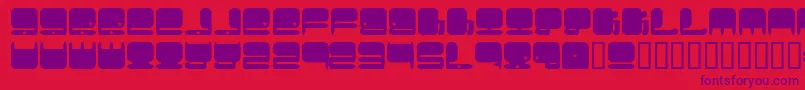 Plumbum Font – Purple Fonts on Red Background