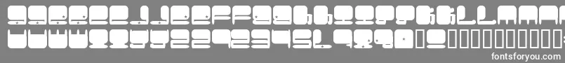Plumbum Font – White Fonts on Gray Background