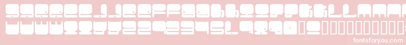 Plumbum Font – White Fonts on Pink Background