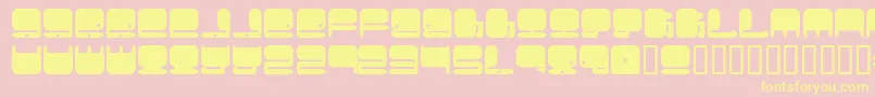 Plumbum Font – Yellow Fonts on Pink Background