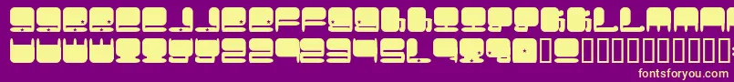 Plumbum Font – Yellow Fonts on Purple Background