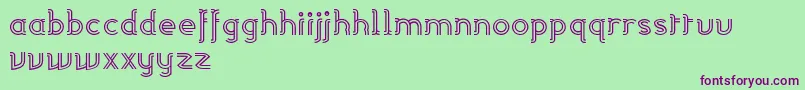 Linea01 Font – Purple Fonts on Green Background