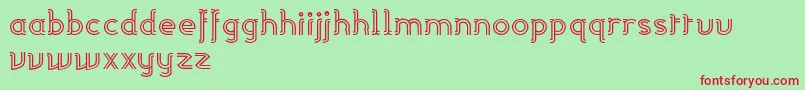 Linea01 Font – Red Fonts on Green Background