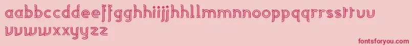 Linea01 Font – Red Fonts on Pink Background