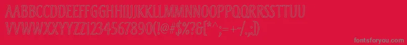 Andreasstd Font – Gray Fonts on Red Background