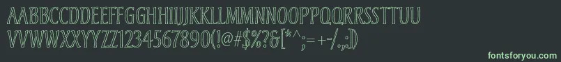 フォントAndreasstd – 黒い背景に緑の文字