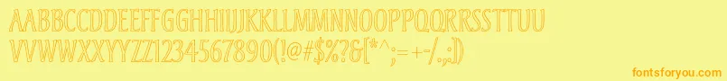 Police Andreasstd – polices orange sur fond jaune