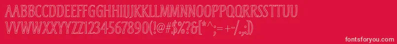 Andreasstd Font – Pink Fonts on Red Background